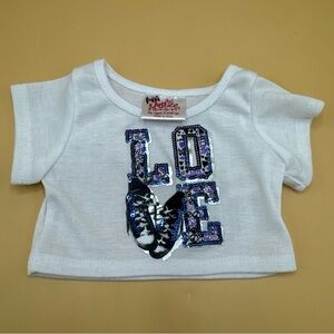 T Shirt Justice for Build A Bear BAB Replacement Accessory - white
